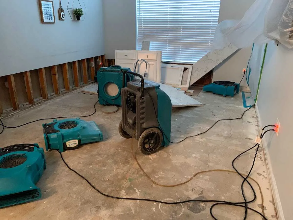 Dehumidifier in flood-cut room for Water Extraction & Removal in Travelers Rest